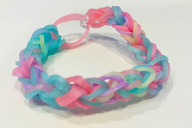Rainbow Loom Bracelet - Double Band, Glow in the Dark Pastel - South Shore  Children
